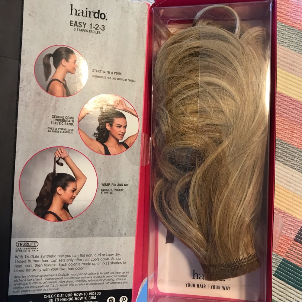 23 Inch Ponytail in Light Golden Blonde